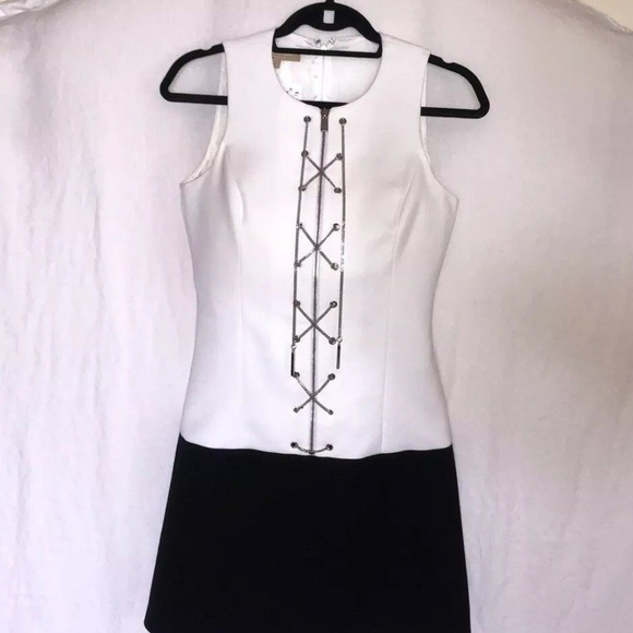 NWT-Michael Kors Black/White Color-block dress - Picture 3 of 5